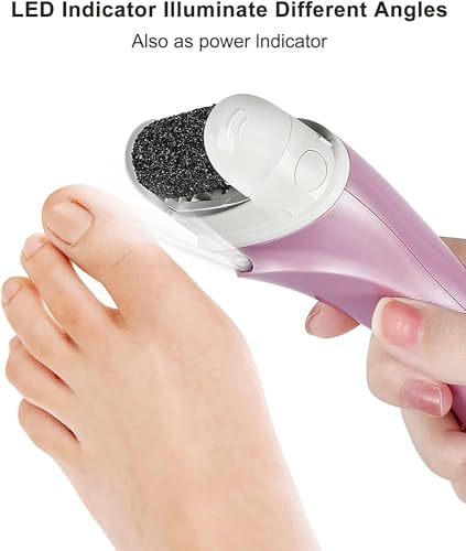 Electric Feet Callus Removers Rechargeable,Portable Electronic Foot File Pedicure Tools, Electric Callus Remover Kit,Professional Pedi Feet Care Perfect for Dead,Hard Cracked Dry Skin - color: 002-pink