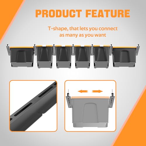 Ultrawall Overhead Garage Storage Rack, Heavy Duty Ceiling Storage Rack, 26 Inch Adjustable Ceiling Bin Storage System, 7 Sets for 6 Bins - style: For 6 Bins