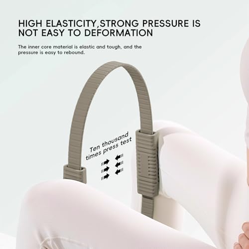 Yoga Pilates Resistance Ring for Leg and Butt Training, Portable Exercise Equipment with Anti-Slip Silicone, Home and Office Workouts, Postpartum Toning - color: Milk tea