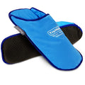 Gel Ice Pack Slippers - Hot & Cold Therapy for Neuropathy Relief & Foot Care, Cooling Gel Comfort for Swollen Feet & Swelling Relief, Flexible Ice Pack Design - 1 Pair, Blue Vinyl
