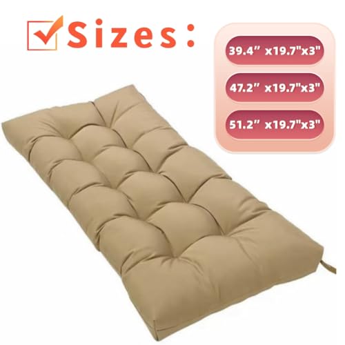 Indoor/Outdoor Bench Cushion, Garden Loveseat Cushion, Swing Seat Cushion,Thicken Patio Bench Soft Rocking Chairs Pad for Lounger Garden Furniture Patio Loveseat Bench (Black, 39.3x19.6) - color: Black, size: 39.3x19.6