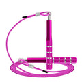 Jump Rope, Wastou Speed Jumping Rope for Training Fitness Exercise, Adjustable Adults Workout Skipping Rope for Men, Women, Kids, Girls - color: Pink