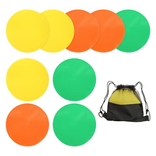 Spot Markers, Poly Spot Marker for Agility Training Floor Dots Non Slip Flat Field Cones - color: Yellow, Green, Orange, size: 15 cm/5.9inch