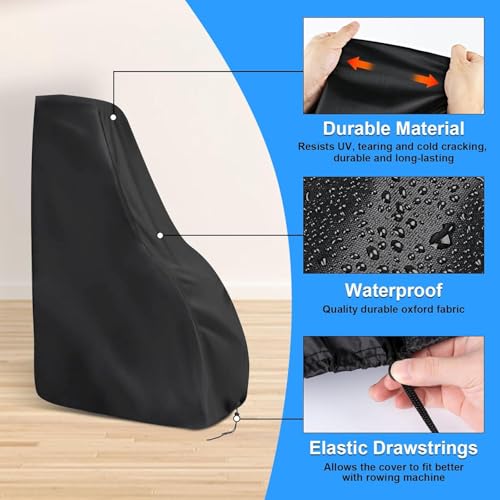 Rowing Machine Cover, Rower Outdoor Cover for Concept 2 Rowing Machine Waterproof Row Machine Cover for Hydrow Rowing Machine, Dustproof Fitness Equipment Protective Cover - size: 33"L×20"W×73"H