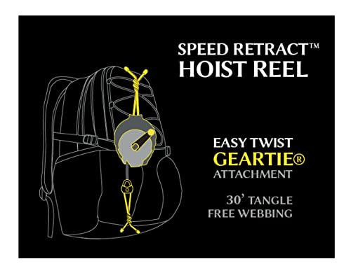 Hawk Compact Slim-Line Design Tangle-Free Speed Retract Hoist Reel for Tree Stand-Based Hunters - One Size