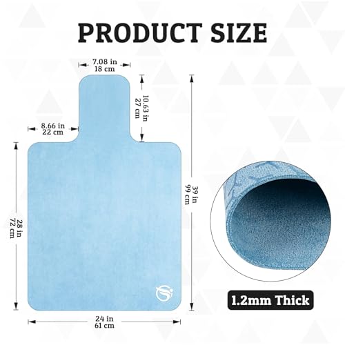 Non-Slip Pilates Reformer Mat, 1.2 mm Thick, 39 x 24 inch | Foldable Lightweight Pilates Reformer Machine Exerxise Mat Towel Cover for Gym Fitness - color: Blue