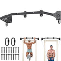 SELEWARE Heavy Duty Wall Mount Pull Up Bar, Joist Mount Chin Up Bar for Doorway, Sturdy Steel Construction, w/Resistance Band Hooks, Fits 32"/36" Wall Studs for Home Gym Strength Training - size: B: 36" x 1.3" Dia Grip