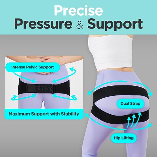 Enhanced Stability with Dual Support PowerFit Pro SI Joint Belt - Unique Dual-Band Design, Eco-Friendly Material, Reinforced Construction, Secure Buckle, Optimal Support (Large) - size: Large (Pack of 1)