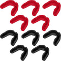 BBTO 20 Pcs Football Mouthguards Bulk | Youth & Adult Mouth Guard No Boil Mouthpiece Adult Youth Braces Soft Mouth Guard for Lacrosse Basketball Hockey Wrestling - color: Red,black, size: L