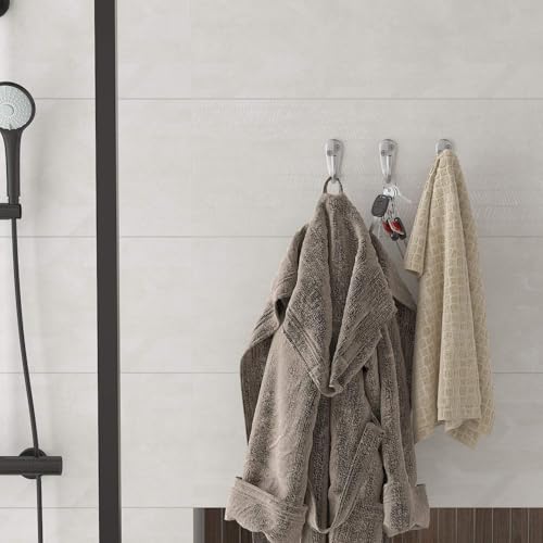 IBosins 50PCS Coat Hooks Wall Mounted Single Prong Robe Hook for Hanging Towel Hooks with 100 Screws for Cup, Mug, Bags, Hat, Cap, Scarf, Pet leashes - color: 50 Pcs Silvery