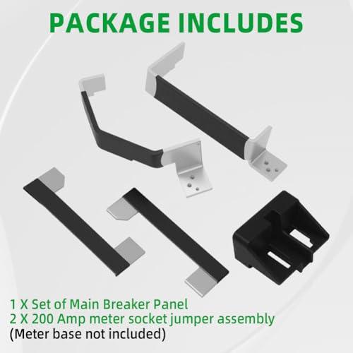 Meter Socket Jumper Assembly Kit with Bus Bars & Bypass Jumpers | Complete Assembly Kit, Durable Construction, Easy Installation - style: Breaker Panel+Socket Jumper