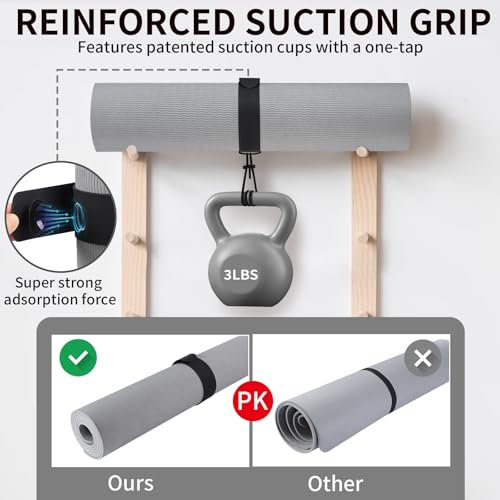 Yoga Mat Carrier Strap, Adjustable Thick Straps Sling for Carrying Large Mats, Stretching Band - color: Slap Band Black