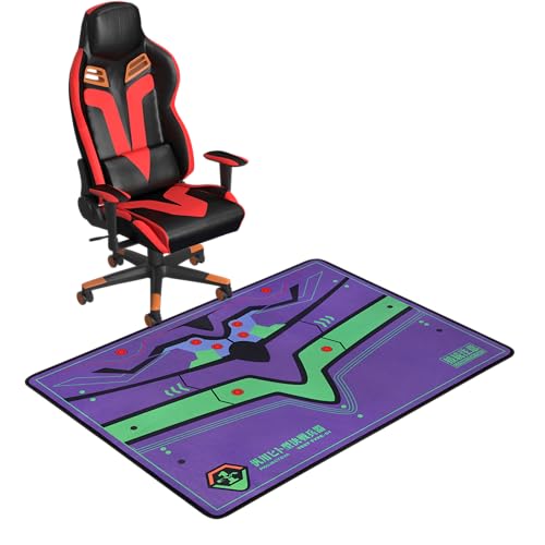 Office Chair Mat | Non-Slip Hard Floor Chair Mat 35"×47" | Evangelion Unit-01 Mech Inspired Design by TREASURE CASE - color: Unit-01