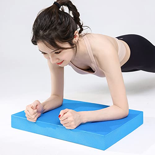 RiToEasysports Fitness Yoga Balance Mat, Balance Training Foam Pad Flat Support Soft Cushion High Exercise Yoga Mat Training Mats for Women Mats - color: Azure Blue