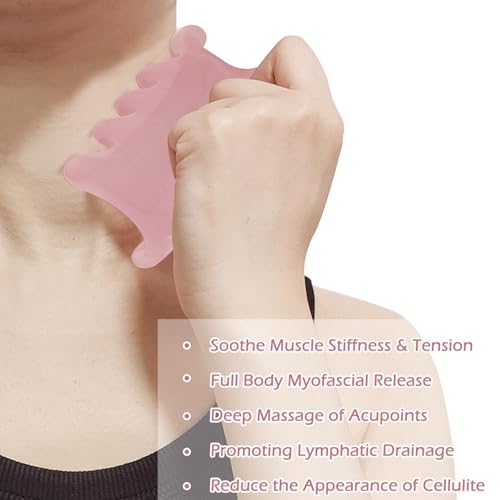 Lymphatic Massager for Cellulite Remover Body Sculpting - Handheld Cellulite Massage Tool for Body Bloat Blood Circulation Lymphatic Drainage Fascia Massage - size: Fascia Massager-pink