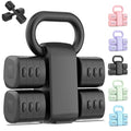 2-in-1 Adjustable Dumbbell Set, 4-Level Weights for Women | Convertible Dumbbell & Kettlebell, Adjustable 2.2-5.5lb Each, Quick-Change Button, Compact for Home Gym, Office & Outdoor - color: Black