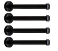 Classic Black Stainless Steel Heavy Duty Wall Mount Hooks, Bath Towel Hooks, Coat Hanger, Handbag Hooks, 4 in Pack (8") - size: 8 Inch