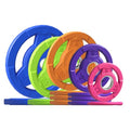 Color Coded 2-Inch Rubber Coated Olympic Grip Plate for Barbell,Solid Cast Iron Weight Plates for Strength Training, Weightlifting, Home Gym, 2.5/5/10/15/25/35/45 LB, Single and Pair - color: 205LB-SET