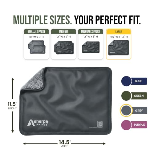 Large Hot and Cold Flexible Gel Ice Packs for Injuries Reusable, Cold Packs for Injuries Reusable Ice Packs, Soft Ice Pack for Back Cold Compress - 11.5" x 14.5" - Grey - size: Large, style: Grey