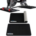 2PCS Exercise Bike Mat for Carpet & Hardwood Floors, Non-Slip Workout Mat for Bike Trainer Compatible with Stationary Spin Bike, Concept 2 Rowing Machine