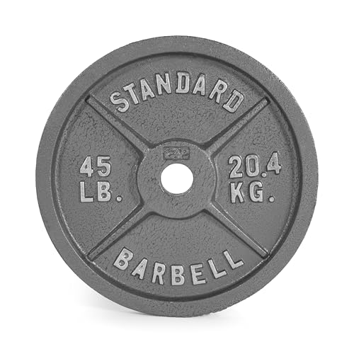 CAP Barbell 2-Inch Olympic Weight Plate | Multiple Options - size: 45 lb - Single, style: Classic - Grey