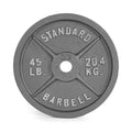 CAP Barbell 2-Inch Olympic Weight Plate | Multiple Options - size: 45 lb - Single, style: Classic - Grey