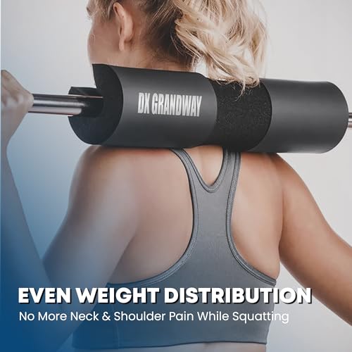Advanced Squat Pad - Barbell Pad for Hip Thrusts, Squats & Lunges - Neck & Shoulder Squat Bar Pad Cushion Support Foam for Extra ComfortPremium Squat Pad - color: Black