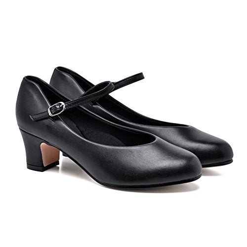 Stelle 2" Ankle Strap Character Shoes for Women | 2-inch heel,Adjustable ankle strap,Memory foam insole,Rubber outsole,Breathable lining - color: 2''black, size: 10