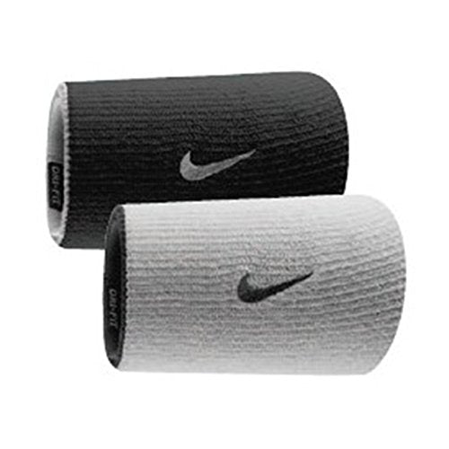 Nike Dri-fit Doublewide Wristbands Home & Away 2pk - color: White/Black