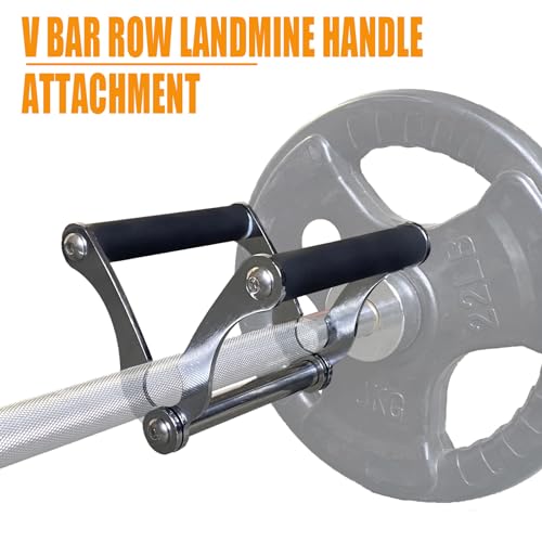 Viking Press Landmine Handle for 2-Inch Barbell, Hack Squat T-Bar Row Attachment Strength Training Accessories, Shoulder Press Landmine Attachment Equipment - color: V HANDLE