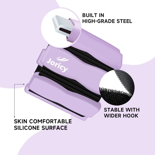 Ankle Wrist Weights for Women Men A Pair of 2lbs/3lbs/4lbs | Adjustable Arm & Leg Weights, Silicone Weighted Bracelet for Pilates Yoga Water Pool Walking Home Fitness Strength Training - color: Purple, size: 4lbs Pair (2lb each weight)