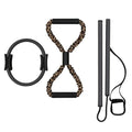 Pilates Bar and Ring Set | Pilates Bar | Pilates Ring | Resistance Band | Black