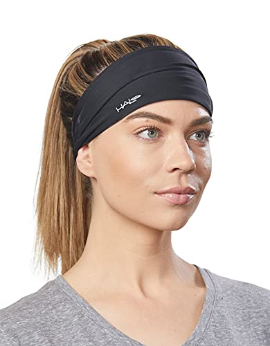 Halo Headband Bandit - 4" Wide Pullover Sweatband Running Headband Men Women Absorbent Soft Comfortable.Channels Sweat Out of Your Eyes Keeps Hair in Place No-Slip - color: Bright Pink