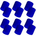 12 PCS Sweatbands Sports Wristband, Sweat Absorbent, for Basketball, Tennis, Football, Running - color: blue