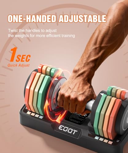 Adjustable Dumbbells Set/Single, 12.5LB/22.5LB/55LB 5 in 1 Free Adjustable Dumbbell Set with Anti-Slip Handle & Rainbow-colored Weight Plates for Home Gym, Weight Set for Women Men - style: 22.5LB A Pair