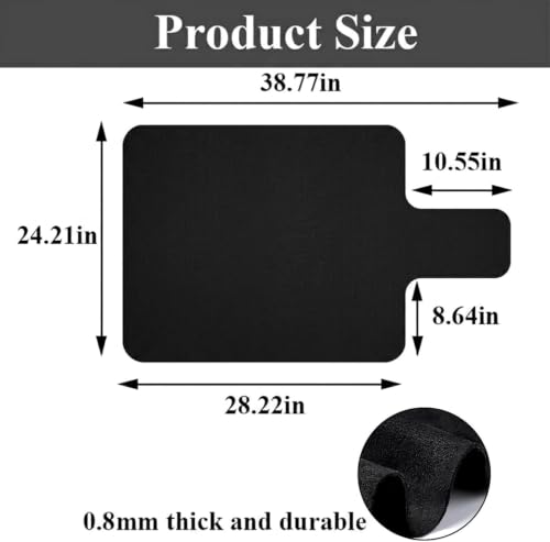 QCWN Non-Slip Pilates Reformer Mat Cover, 39" x 24" Pilates Machine Towel with Headrest Cutout, 0.8mm Sweat-Wicking Micro-Suede Foldable Mat for Female Pilates Enthusiast Exercise Matfor Pilate Training Yoga - color: Black
