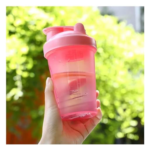 CHNLML Protein Shaker Bottle 400ML/16Oz w. Shaker Ball for Protein Shake, Shaker Bottle with Mixing Ball, Leak-Proof, BPA-Free, for Gym, Workout, Juice Mixer (Pink/Pink Body, 16Oz-400ML-1Bottle) - color: Pink/Pink Body, size: 16 Ounces