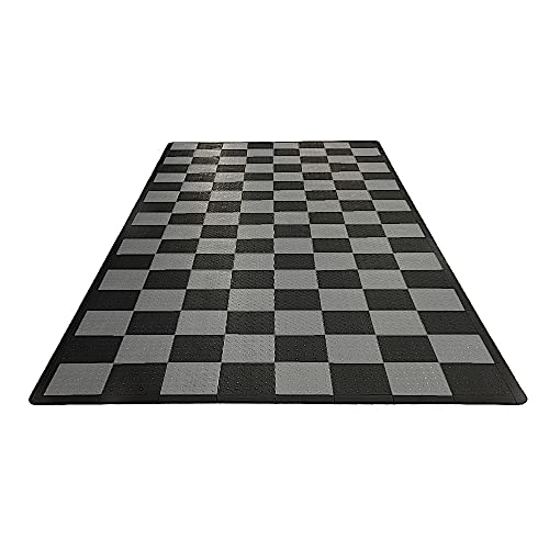 Speedway Garage Floor Mat Kit for 1-Car, Medium, Checkered - Black/Grey - color: Checkered - Black/Grey, size: Garage Kit - 1-Car