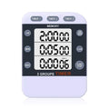 Digital Dual Kitchen Timer for Cooking, 3 Channels Count Down/up Triple Multi Timers for Food, Magnetic Memory-Preset Large-Display Adjustable Alarm Volume, 3A Battery Included - style: M382