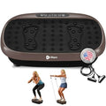 Lifepro HexaPlate Lite Vibration Plate Exercise Machine — Magnetic Acupoints, 99 Speeds & 10 Presets Vibration Platform Machine with Resistance Bands — Vibrating Plate for Lymphatic Drainage & Toning - color: Bronze
