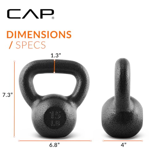 CAP Barbell Cast Iron Kettlebell - Singles and Sets, Multiple Weight Choices - size: 80 pounds set