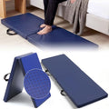 Wesiti 1 Pcs Fall Mat for Elderly Bedside, 70" x 24" x 2" Non Slip Foldable Floor Mat for Seniors Safety Fall Prevention for Handicap, Anti Fatigue Crash Bed Pad, Blue