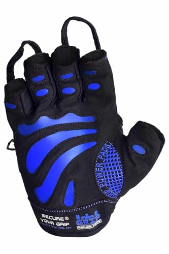 Gym Gloves Protect Your Hands & Improve Your Grip Weightlifting Grips - color: Blue, size: XX-Large