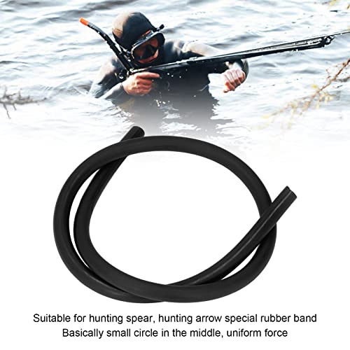 Alomejor Latex Rubber 3x14mm Latex Tube Tube Rubber Hose Speargun Band for Spearfishing (Black)