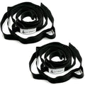 Stretching Strap Yoga Strap with Loops, Stretch Straps for Physical Therapy, Non-Elastic Exercise Strap for Pilates, Dance and Gymnastics with Workout Guide - color: Black+Black