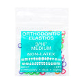 JMU Orthodontic Elastics 3/16 Medium, 100 Pack Dental Rubber Bands | Orthodontic Rubber Bands for Braces, Intraoral Elastic Bands, Latex Free, 4.5 oz, Neon, Made in USA - size: 3/16 Medium