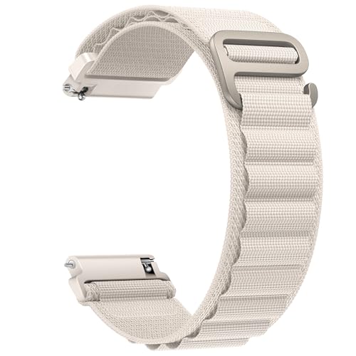 Nylon Band Compatible with Samsung Galaxy Watch 7/FE/6/5 Pro 4 3/Watch 4 6 Classic/Active/Gear S2 S3 Frontier Band, 20mm 22mm Sport Loop Strap for Galaxy Watch 47mm 43mm 45mm 40mm 44mm 42mm 46mm 41mm - color: Sport- Starlight, size: 20mm