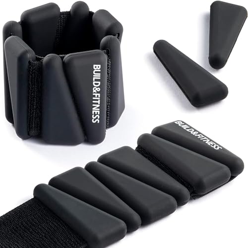 Wrist & Ankle Weights, Adjustable Bands for Women & Men Workouts, Set of 2 – 2lb or 4lb (1lb or 2lb each strap) Ideal for Runs, Jogs, Walks, Yoga, Dance, Pilates, Cardio, Aerobics, Strength Training - color: Black, size: 4LB (2LB each)