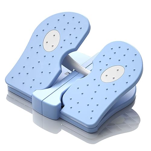Kavolet Compact Foot Stepper Machine, Quiet Folding Leg Workout Trainer, Anti Slip Mini Stepper Trainer, Reinforced Nylon Material, Lightweight Office Home Exercise Equipment, Convex - color: Light Blue