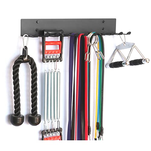 Multifunctional Gym Equipment Storage Rack - Wall Mount Holder for Exercise Bands, Lifting Belts and Skipping Ropes